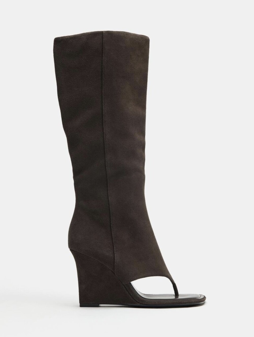 ZARA LEATHER BOOTS WITH FRONT CUTOUT